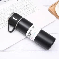 New Stainless Steel vacuum flask travel mug set Sport Water Bottle Gift box Set Large Capacity Travel Double Wall Vacuum Bottle
