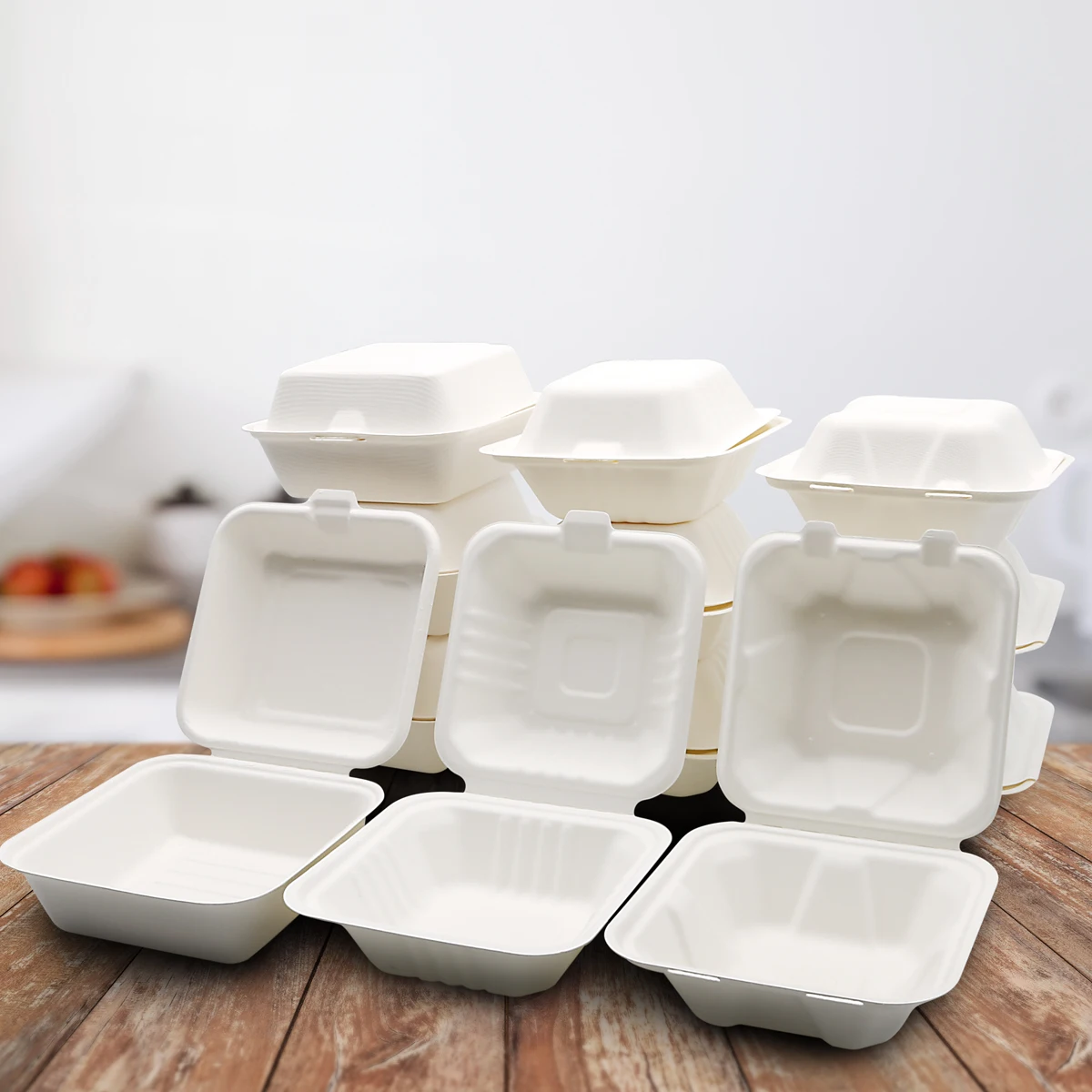 LuzhouPack Custom biodegradable take away food packaging supplies small takeaway containers
