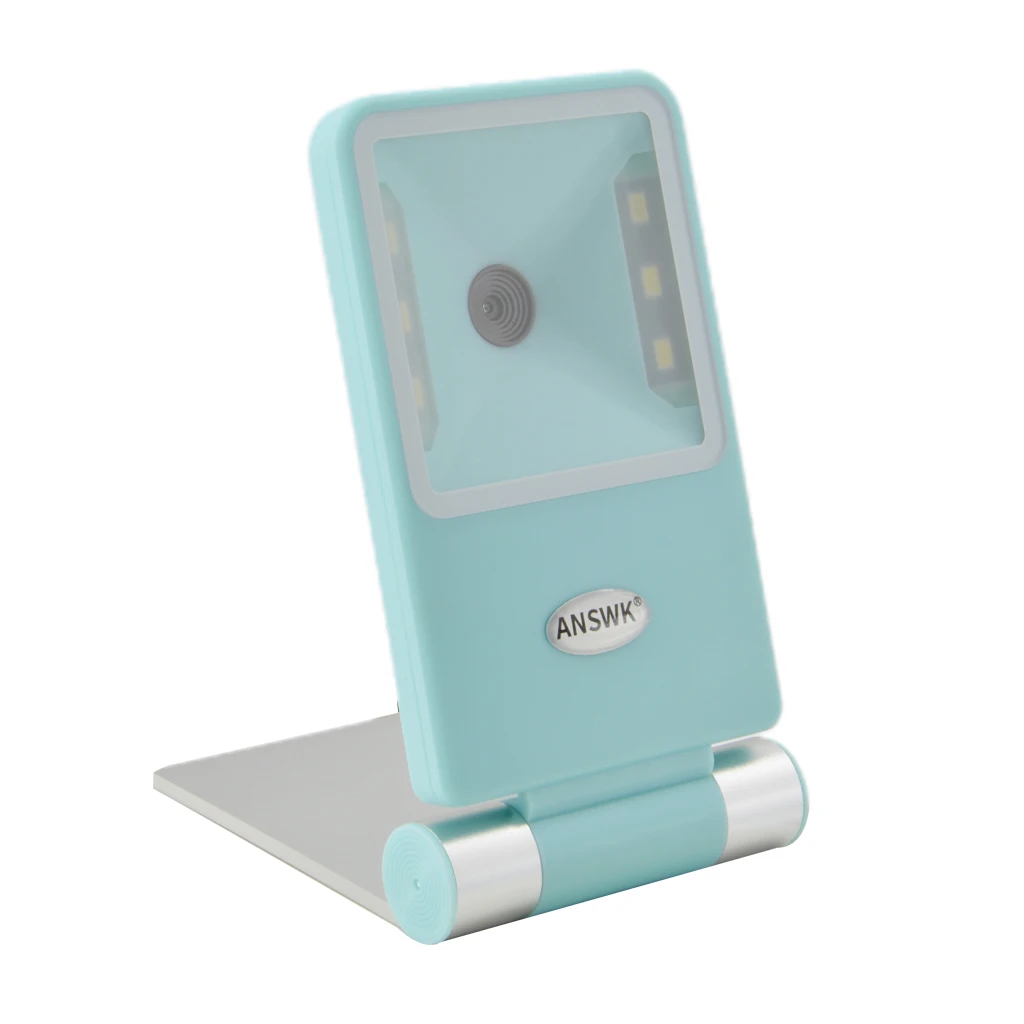 ANSWK HF500-G02AU Similar As DS9208 2D Coms Usb White Hand-free Foldable Rugged Desktop Compatible Android Barcode Scanner