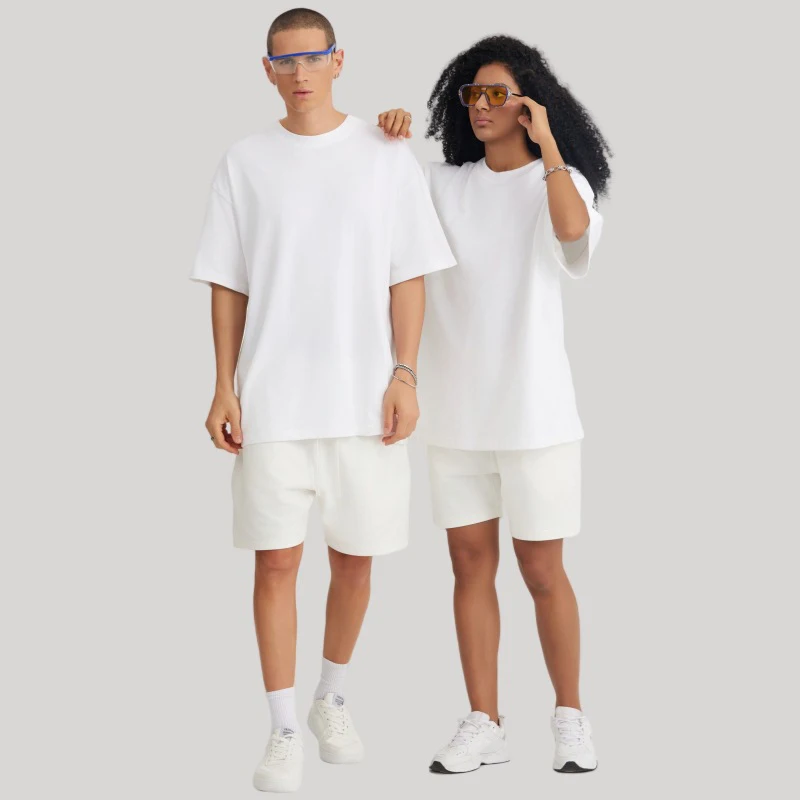 300g heavy carbon wool pure cotton round neck T-shirt loose small collar FOG fashion American retro