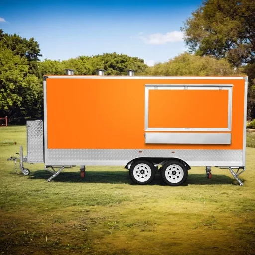 New American Standard Square Top Outdoor Ice Cream Fast Food Mobile Food Trucks