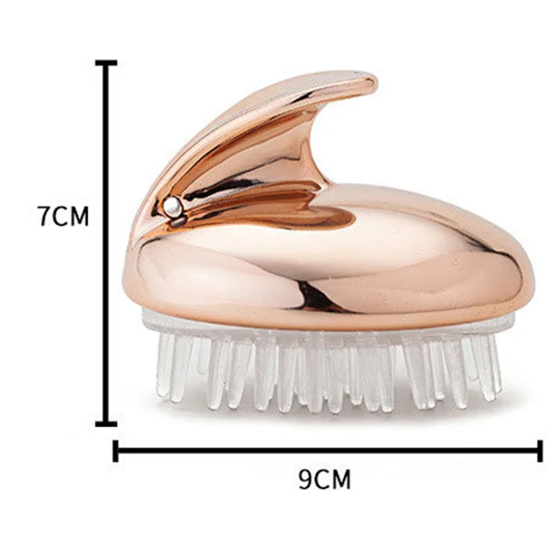 Wholesale soft plastic handle silicone head hair scalp massager shampoo cleaning hair brush