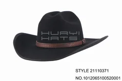 HUAYIA Модные 100% шерстяные ковбойские шляпы высокого качества в западном стиле