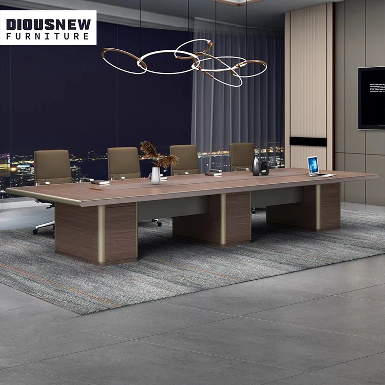 Современный МДФ роскошный Конференц-зал деревянный Конференц-стол 8 человек бизнес-тренинг офисный стол для встреч