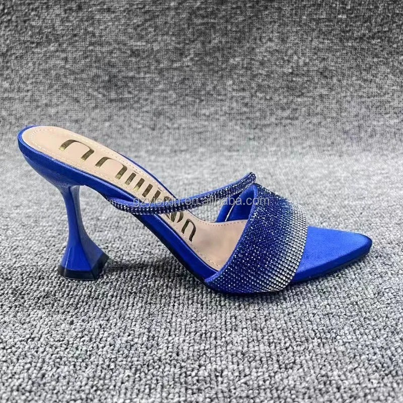 2024 Cheap high quality new letters high heels for ladies with stylish sandals with stiletto straps