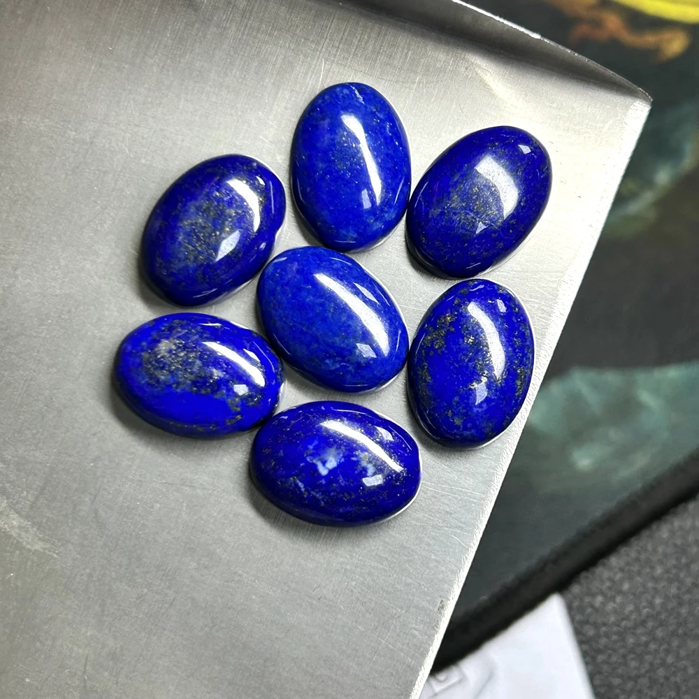 Wholesale Natural Lapis Lazuli  Stone Oval Flat back Cabochon Beads