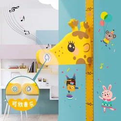 3D Music Height measuring instrument Sticker For KIds Room wholesale