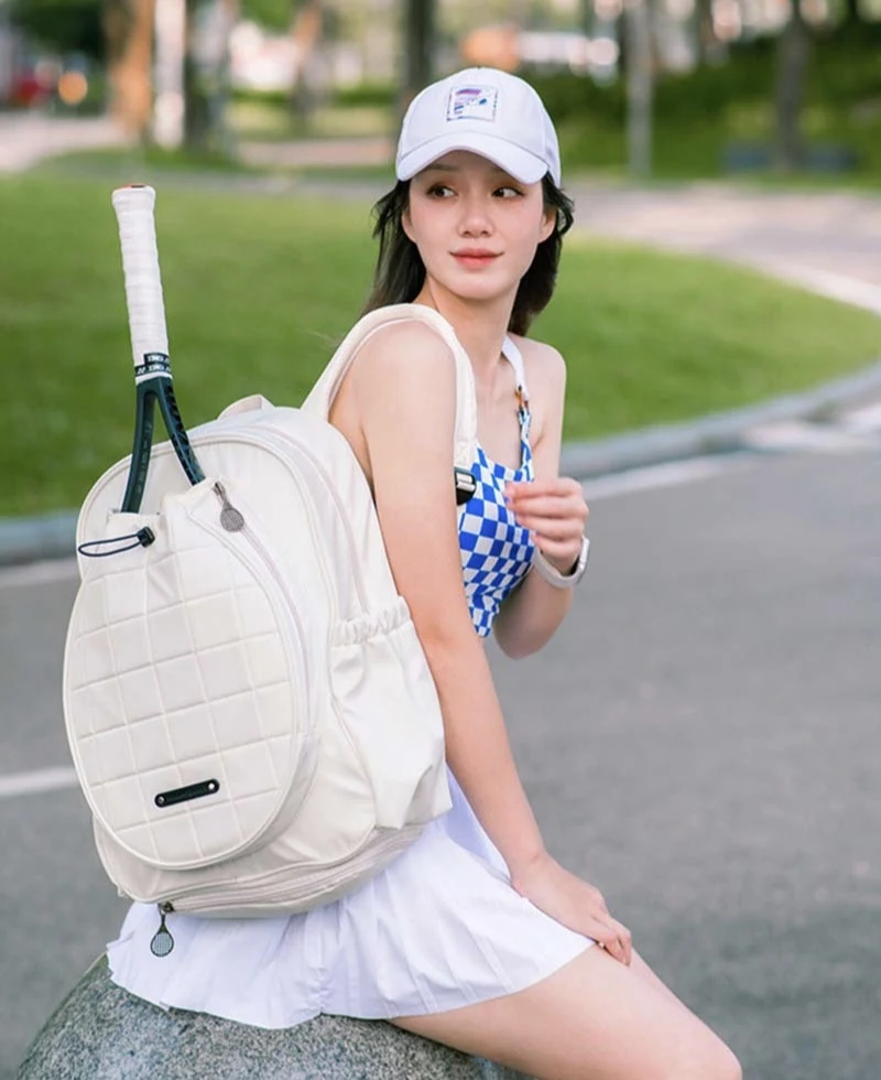 Large Polyester Badminton Squash Racket Padel Racquet Bag Pickleball Tennis Backpack Sports Gym Padel Racquet Pickleball Bag