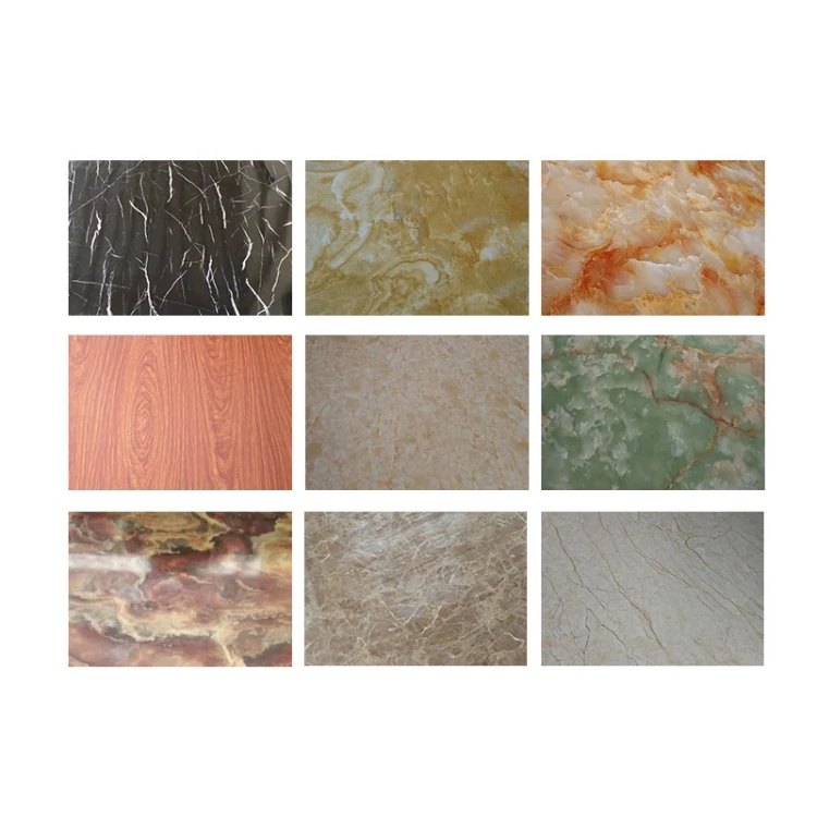 Wholesale price high glossy 1220*2440mm*3mm marble PVC sheets for wall decoration
