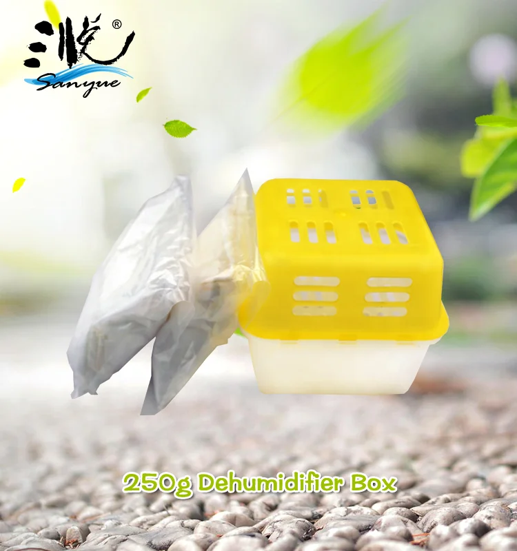 350g moisture absorbing calcium chloride desiccant dehumidifier box bag