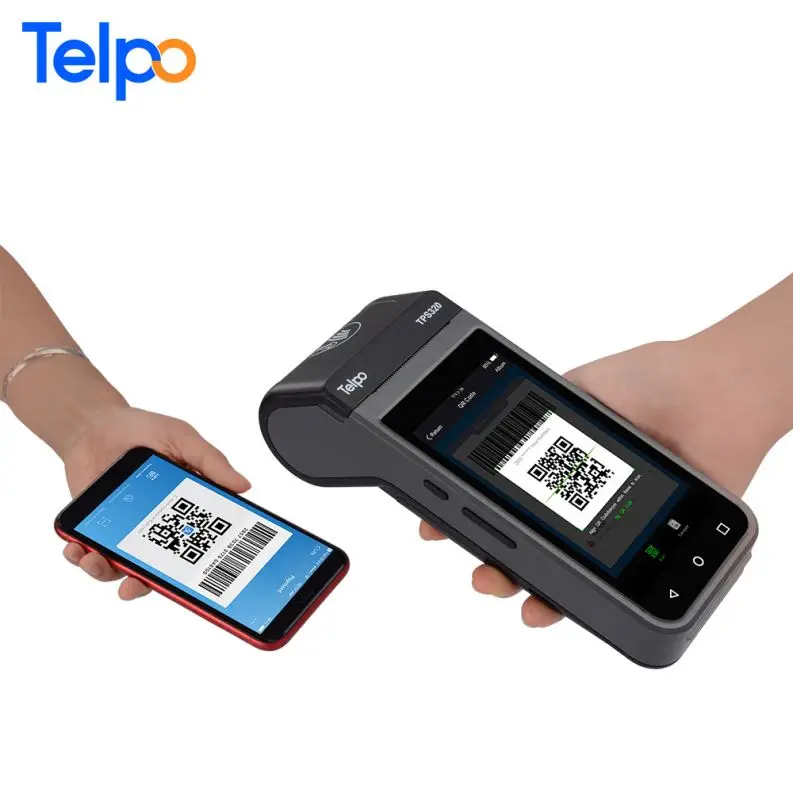 Telpo Portable handheld Android mobile nfc pos terminal with thermal printer For Lotto Lottery Tickets
