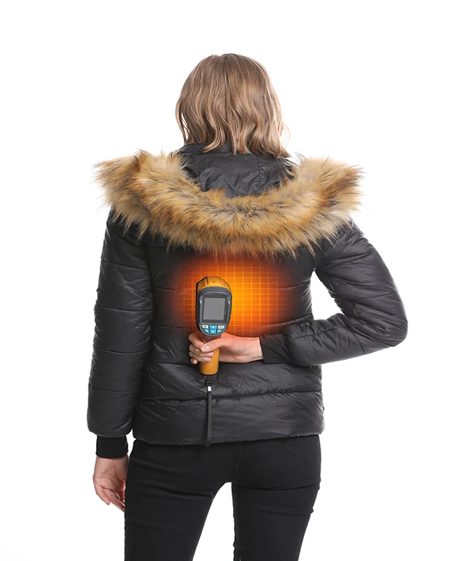 Wholesale Cheap Price Women Outdoor Rechargeable Battery Operated Heated Parka Jacket Winter Thermal Coat