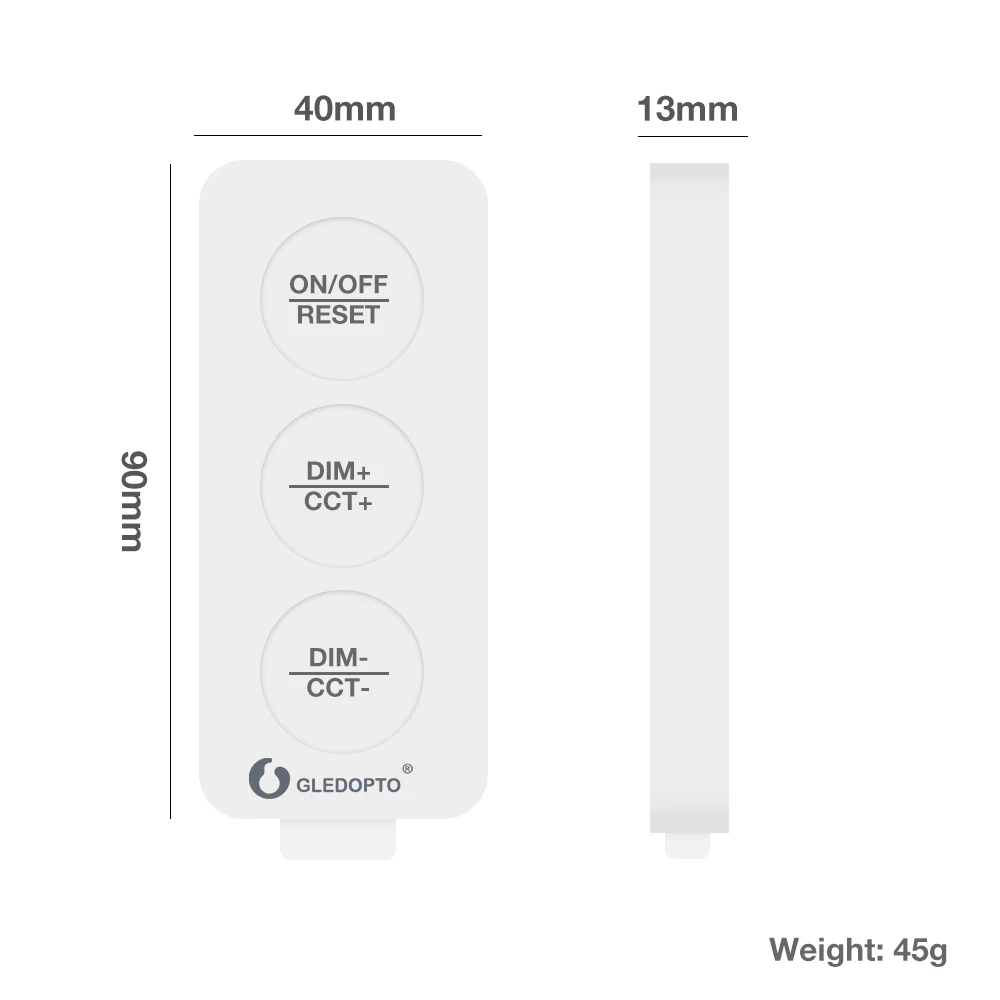 Gledopto hot ZigBee Pro 3-кнопочный RGB + CCT светодиодный контроллер 12VDC сброс яркости Регулируемый приложение и пульт дистанционного управления диммер