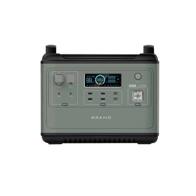 AC charge cable rechargeable lifepo4 lithium battery Portable Power Station 2000w