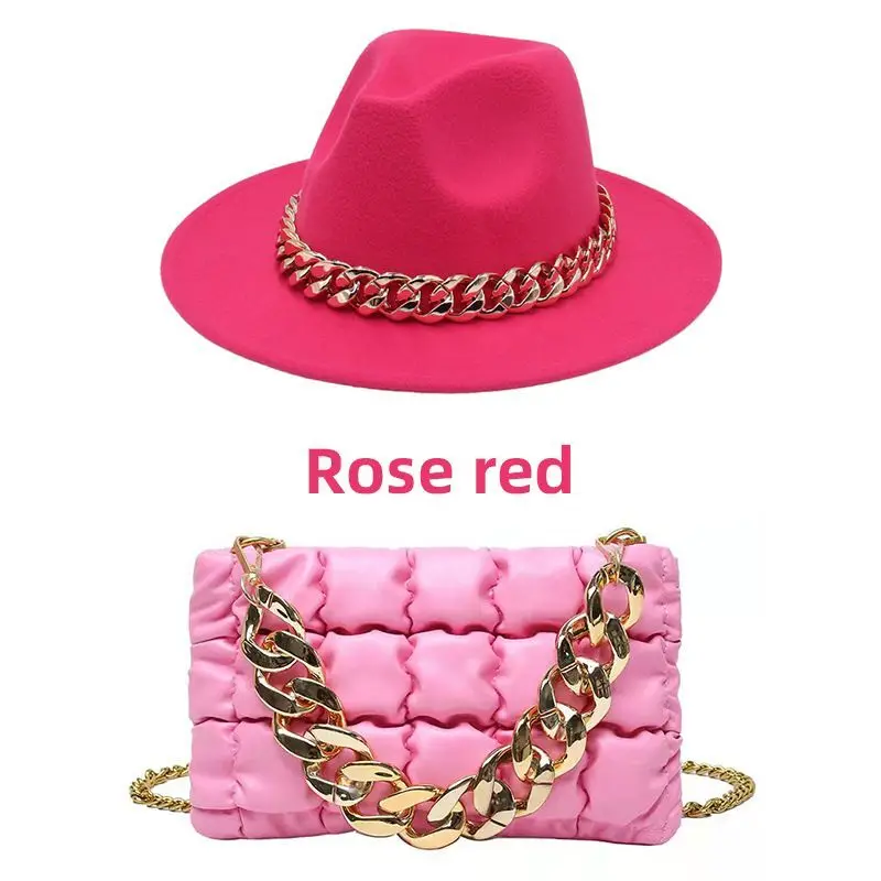 fedora hats and purse