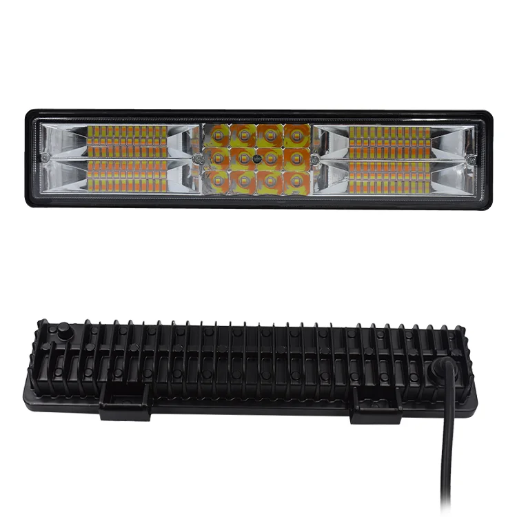 auto part Led Work light Double row white and yellow 18w 180w 72w 120w 240w 288w 300w 6000k led light bar for truck, boat, suv