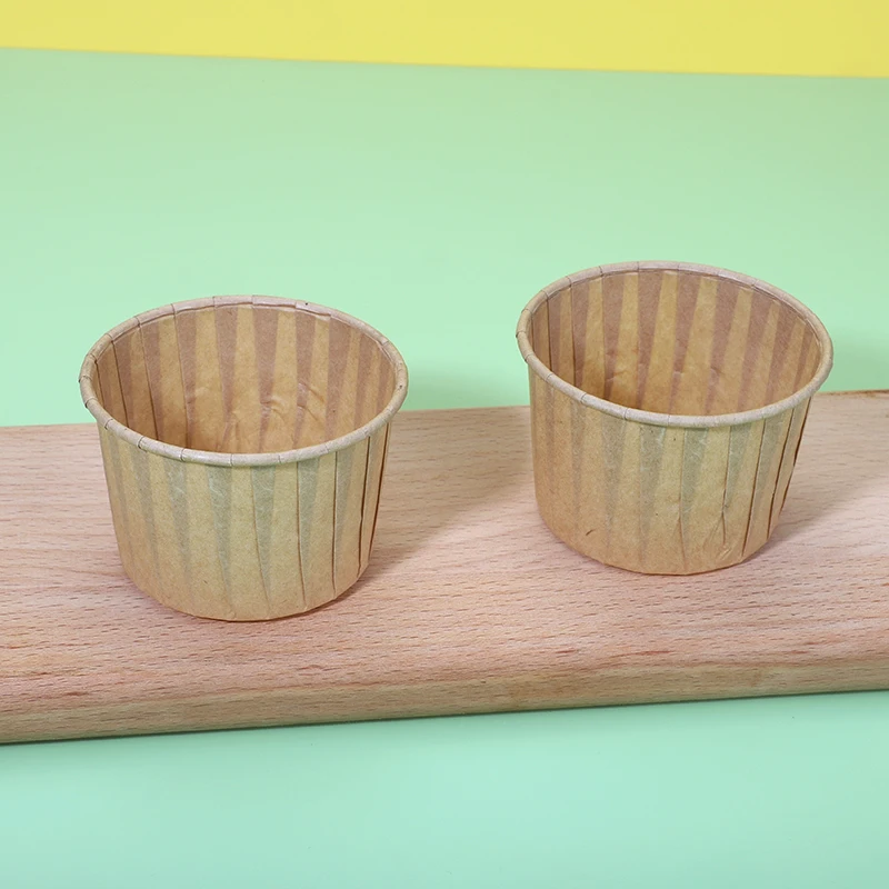 Wholesale Disposable Impermeable Paper Sauce Cups,Mini Dessert Food Tasting Portion Cups Made of High Quality Greaseproof Paper