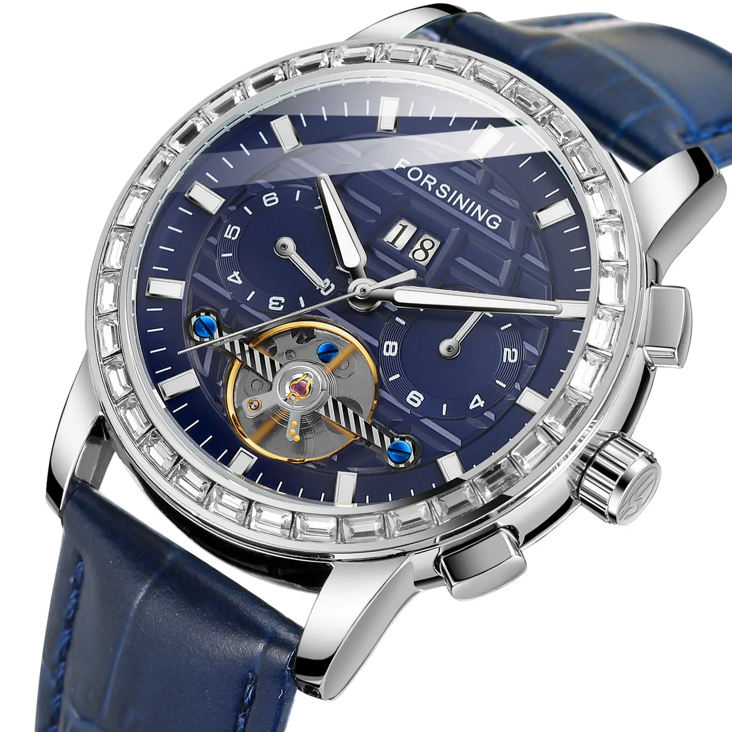 Часы от частного бренда Relojes модные роскошные мужские водонепроницаемые наручные часы автоматические механические для мужчин