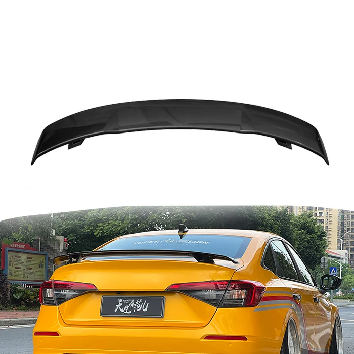 Factory wholesale Auto Accessories Parts primer V2 style Universal rear diffuser spoiler trunk wing For honda civic
