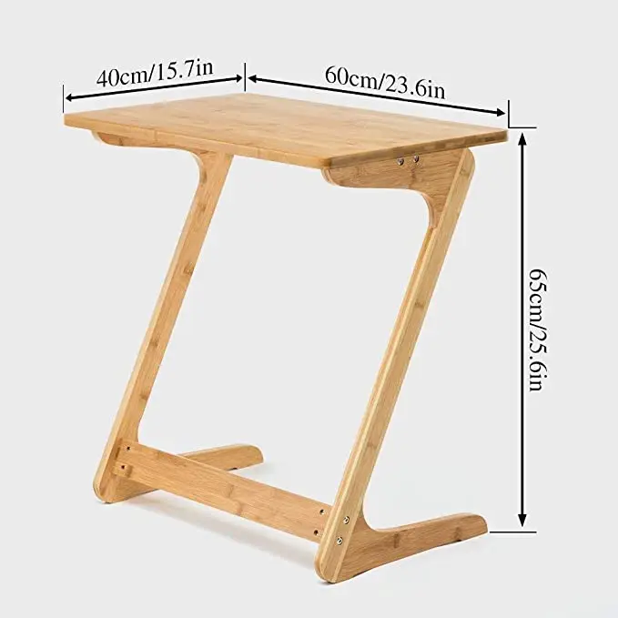 Natural bamboo table movable study reading table