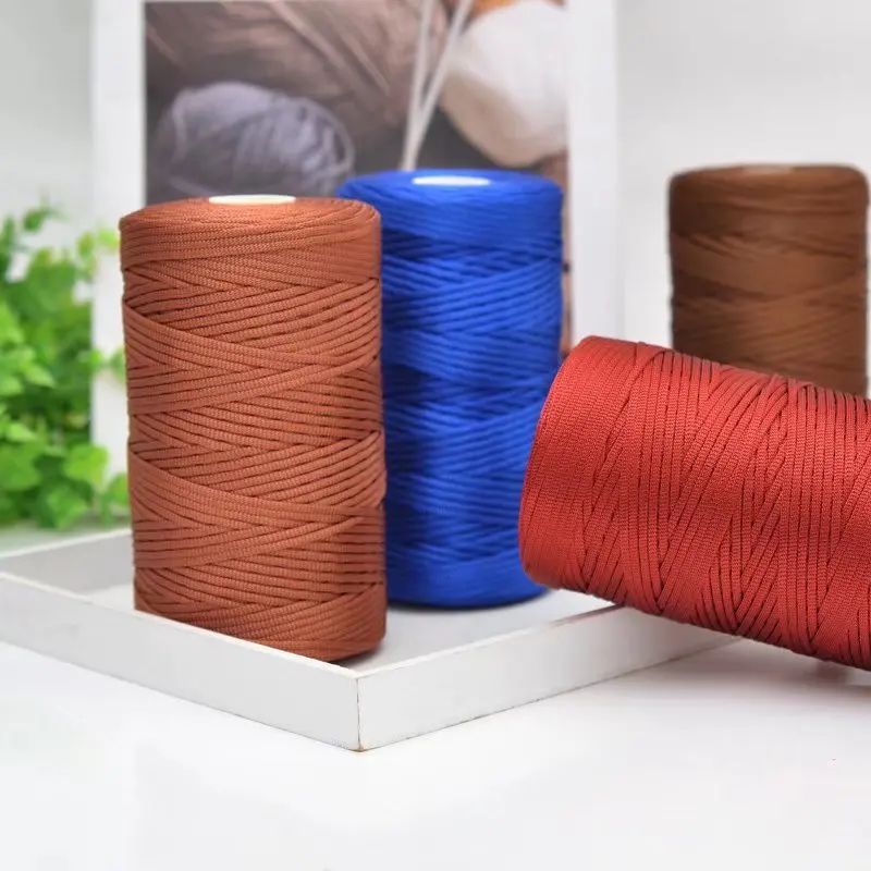 RMX 3mm 250g flat Polypropylene Nylon Yarn Rope String Crochet Knit Bag Hat Summer Crochet Yarn