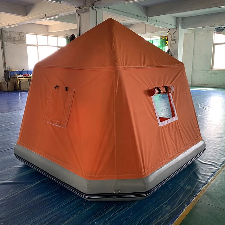 Manufacturer Outdoor Lake Camping Custom Inflatable floating tent water boat house floating cheap inflatable floating tents