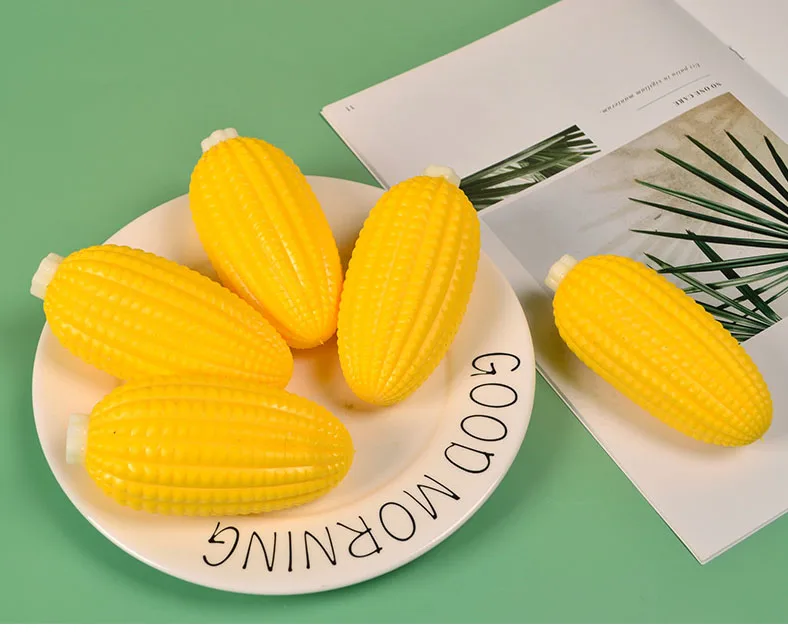 Simulation Vent Fruit Pinch Decompression Toy Soft Cute Vegetable Toy Corn Squeeze Stress Ball Finger Pinch Fidget Sensory Toy