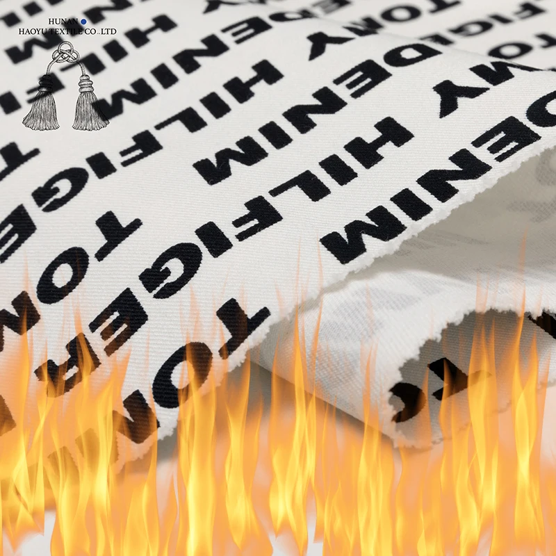 Textile twill flame retardant fabric yard fireproof wholesale cotton fabric garment bag