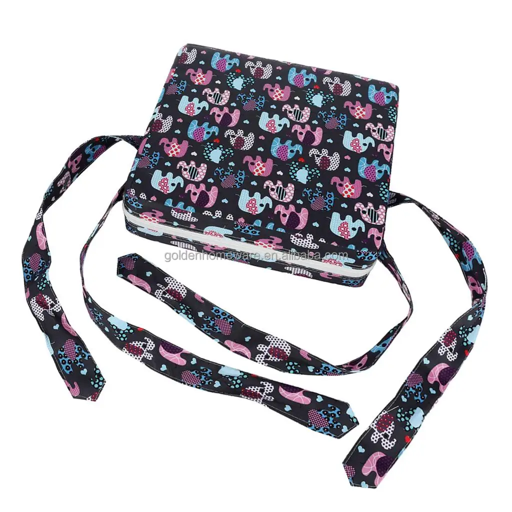 Printed Toddler Dining Chair Booster Seat with 2 Adjustable Straps & Safety Buckle