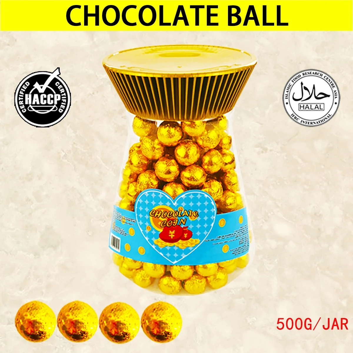Child favorite Delicious Halal Candy Football Shaped Chocolate multicolour Round Choco Balls