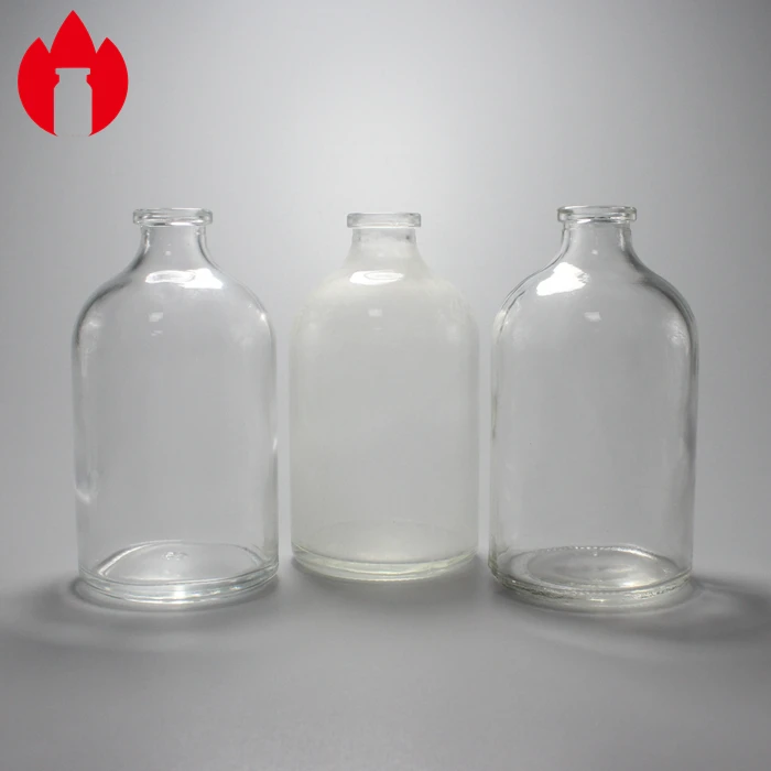 Medical Glass Moulded Bottle Factory 50A 100A 250A 500A Injection Bottle