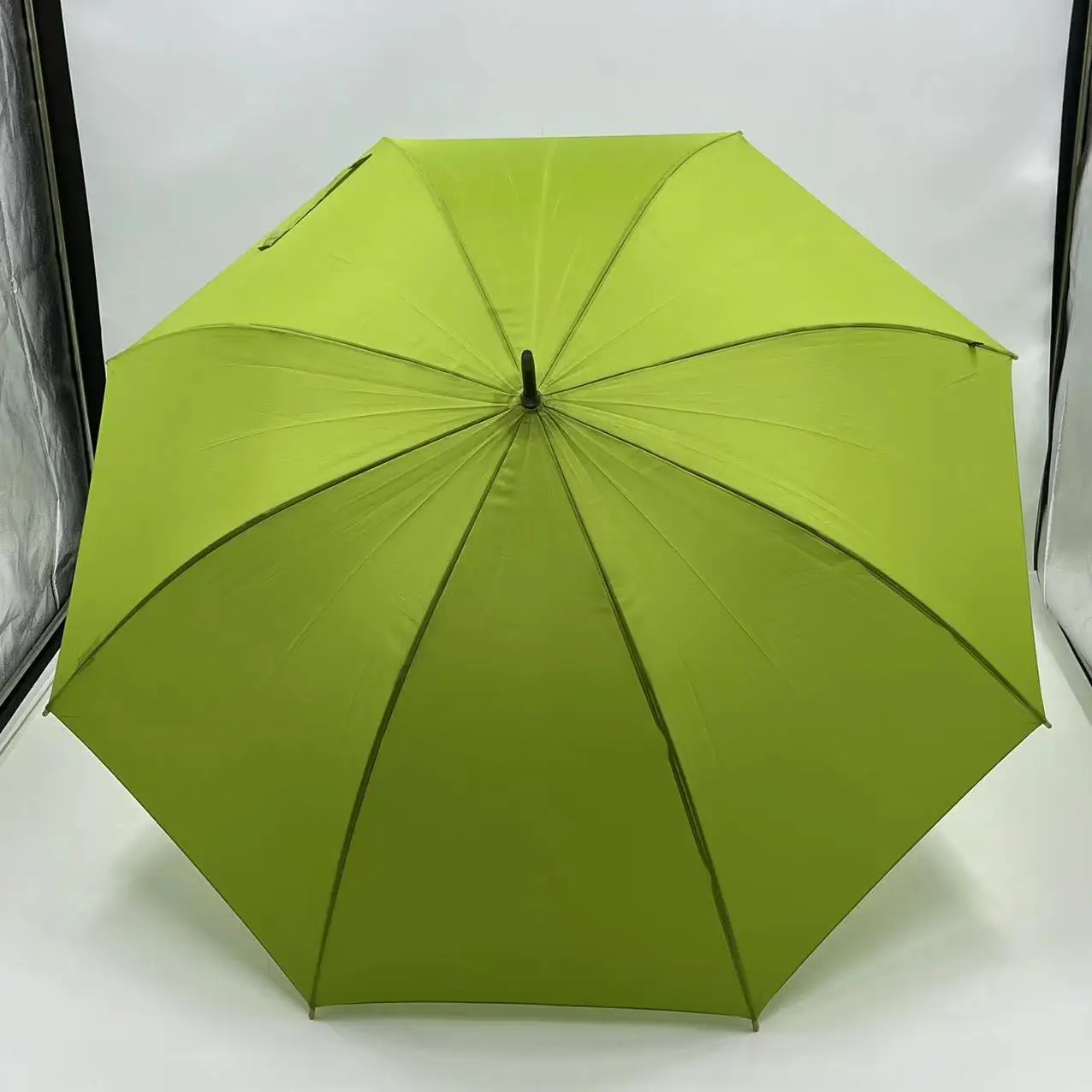 Custom Logo 190T Pongee Material One-Piece Full Body Straight Golf Umbrella Automatic Open & Close for Rain Sun Travel Gift