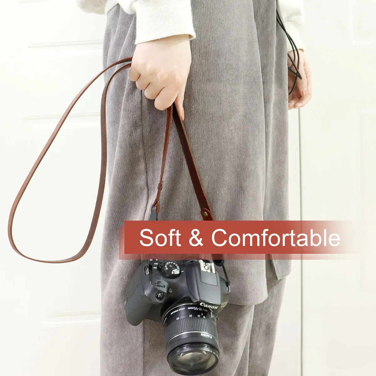 Custom cross body camera strap quick release buckle bag strap leather vegan leather shoulder strap for camera