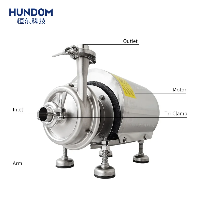 Food grade liquid juice milk transfer pump stainless steel wine beverage centrifugal pump