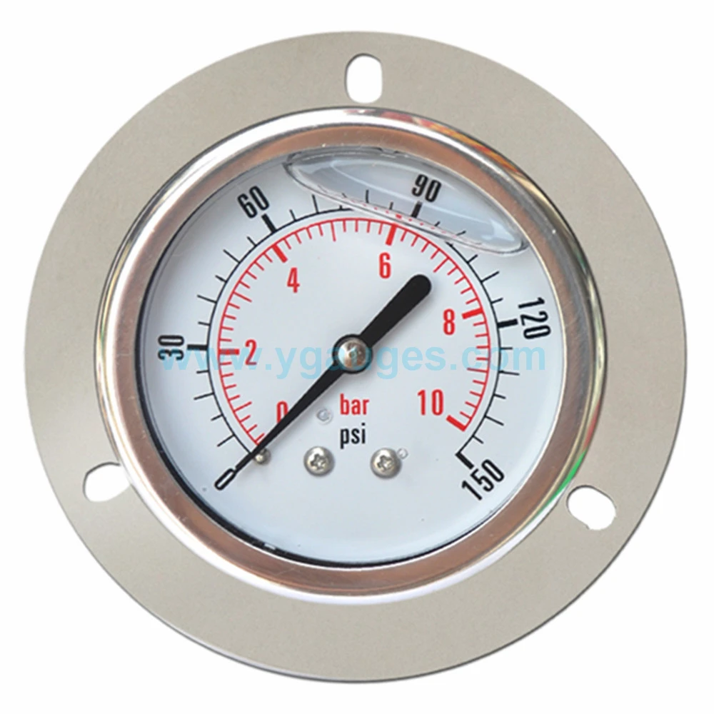 Lower back connection high quality glycerin filled type gauge manometer