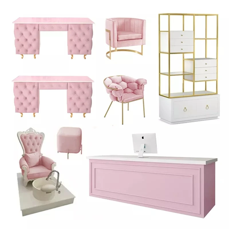 Ногтей идея дизайн ногтей стол и педикюр стул набор