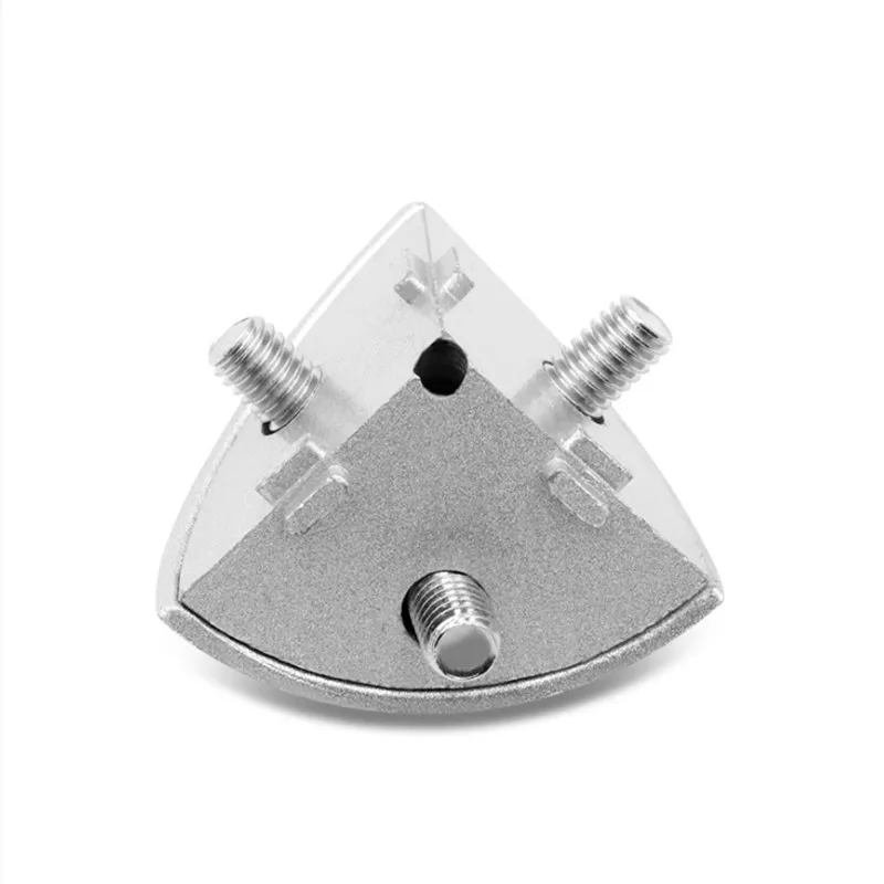 2020 3030 4040R 3D Angle Brackets R Arc Tee Corner Connector Round Angle Connecting 3 Way Corner Bracket for Aluminum Profile