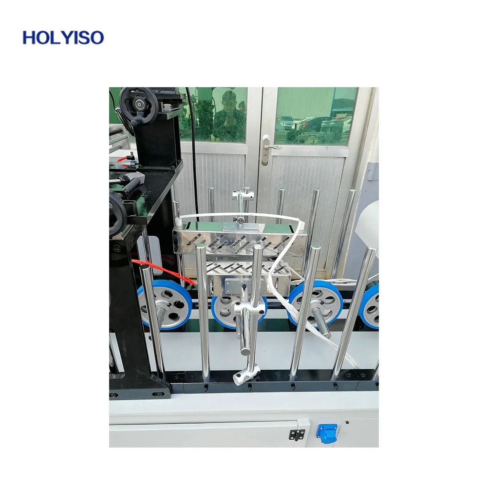 HOLYISO BF350B-PUR-II PUR Glue Hot Melt Adhesive Profile Wrapping Machine for Melamine MDF Door Veneering Vacuum Membrane Press