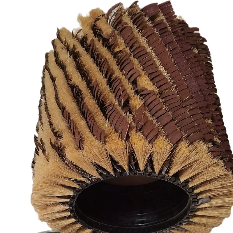 Wheel sander sandpaper brush sisal hemp strip brush roller wood polishing sisal hemp brush strip