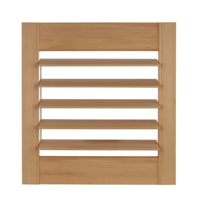 Natural Wood Plantation Basswood shutter with Light Coffee Stained Color