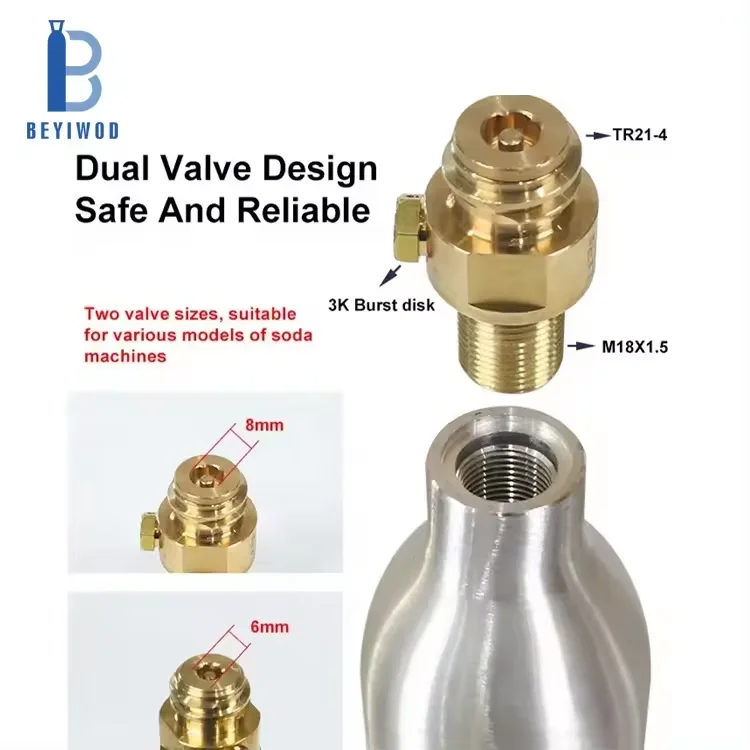 New soda 0.6L co2 bottle aluminum 360g/380g/400g/425g/450g co2 cylinder for beverage use