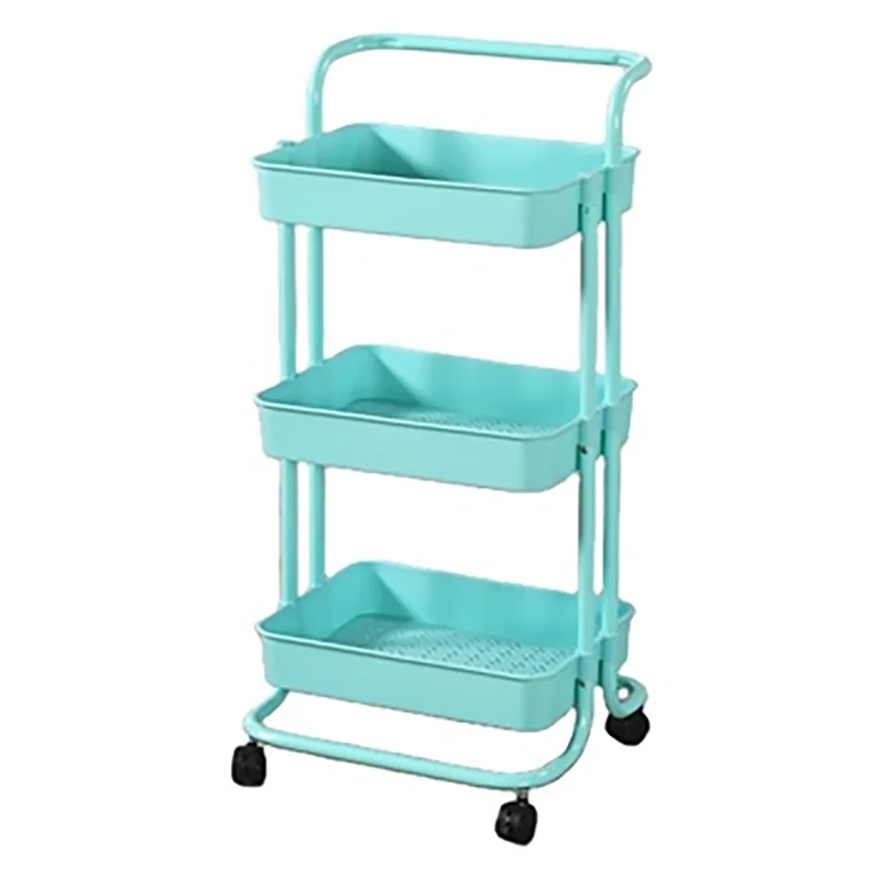 nordic small cart rack rolling bath organizer craft rotating basket rack roll cart kitchen basket trolley with basket