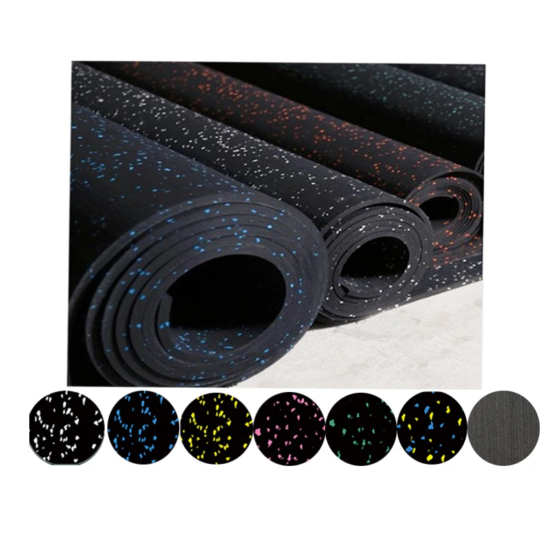 Trade Assurance Aging Resistance Speckled Gym Rubber Floor Mat Roll