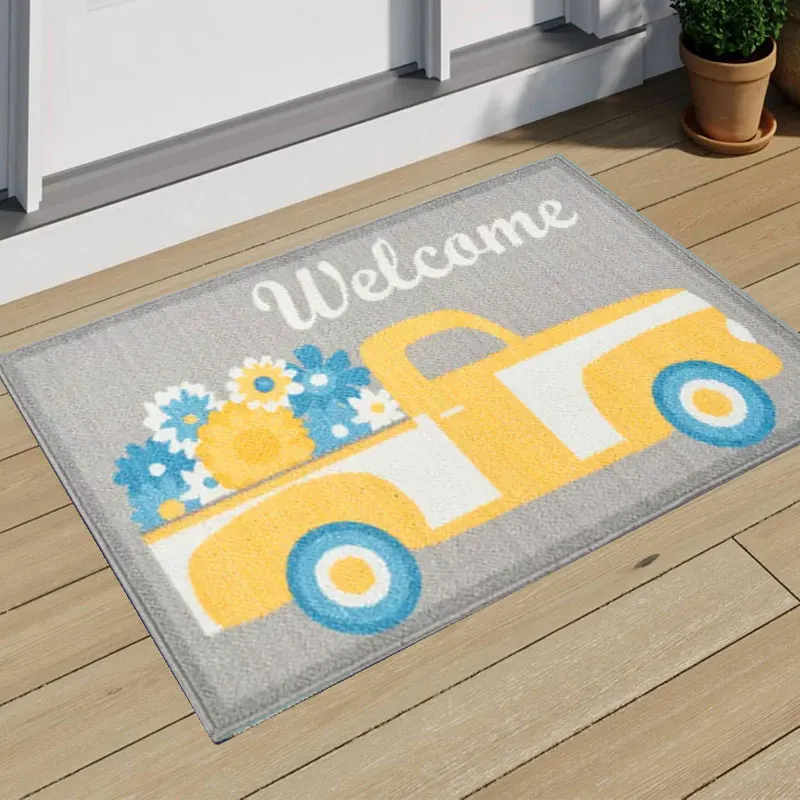 funny printed logo floor custom doormat Hotel home commercial rubber Welcome door mat printer machine