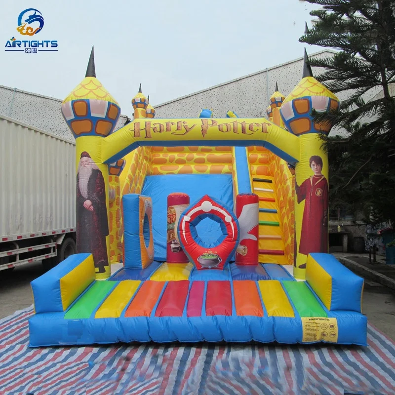 Kids Amusement Park Custom Printing Funny Inflatable Dry Slide Bouncy Slides