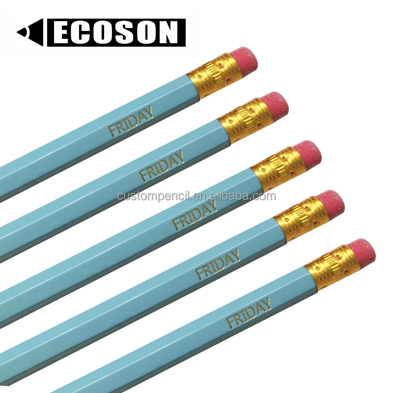 Chinese Factory Cheap Printed Pencils Funny Words Pencils Personal Logo Custom Fancy  Wooden Pencil for Hotel