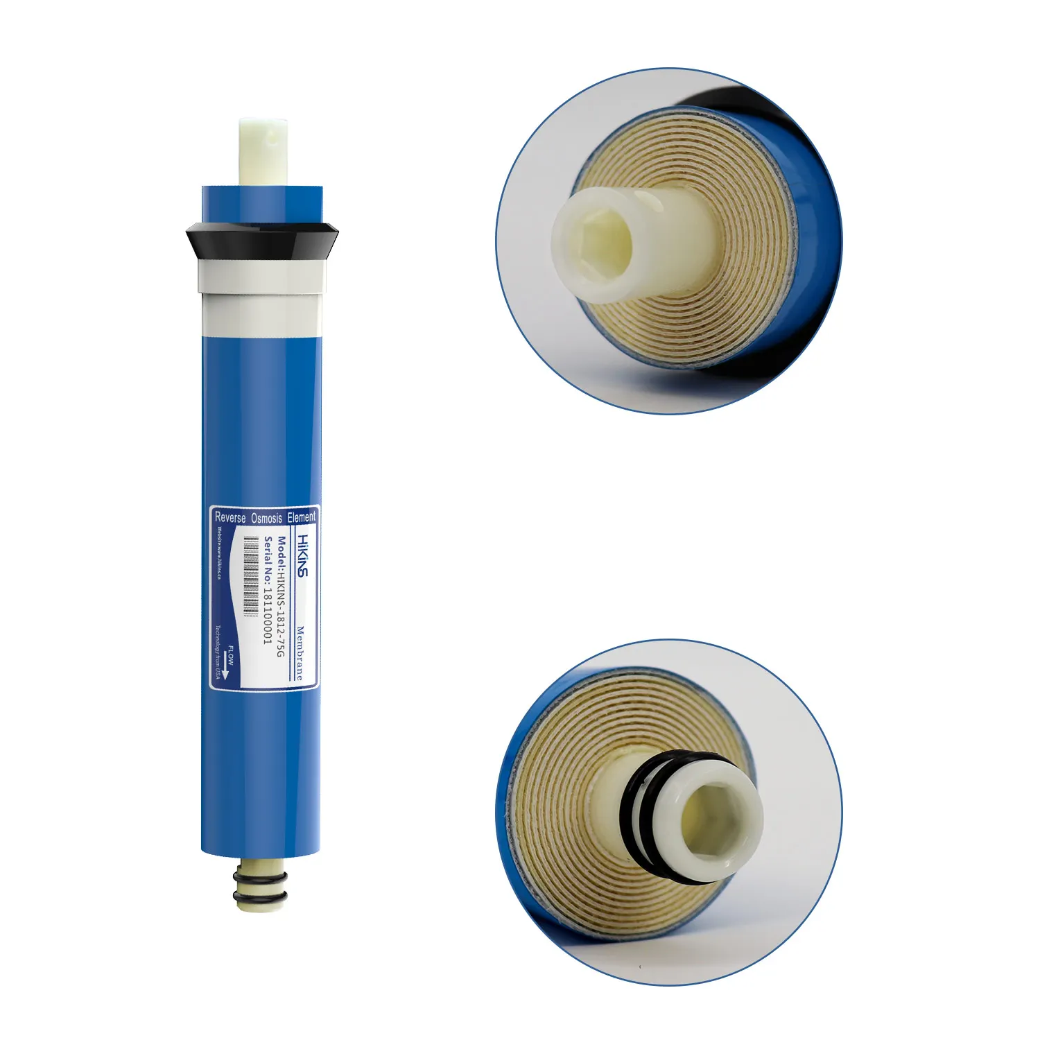 Hikins 1812 75 GPD High Flow Water Filter Ro Cartridges Price Reverse Osmosis Membrane
