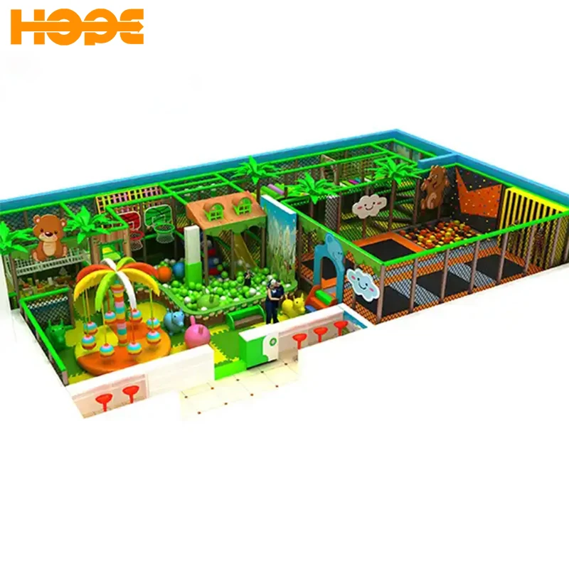 Large Commercial Design Playhouse Toddler Play Ground TownChildren Play Area Soft Baby Zone Kids Indoor Playground Equipment Set