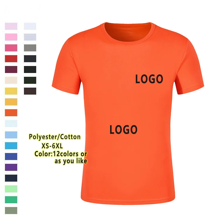 Customs Blank T Shirt Custom Polyester/Cotton t-shirt Printing logo Mens Plain t shirts Printed White Black T Shirt