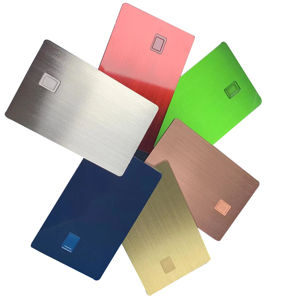 Laser stainless steel metal credit card gold silver brushed gift metal card with hico magnetic stripe and signature bar